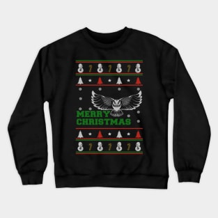 Owl Ugly Christmas Sweater Crewneck Sweatshirt